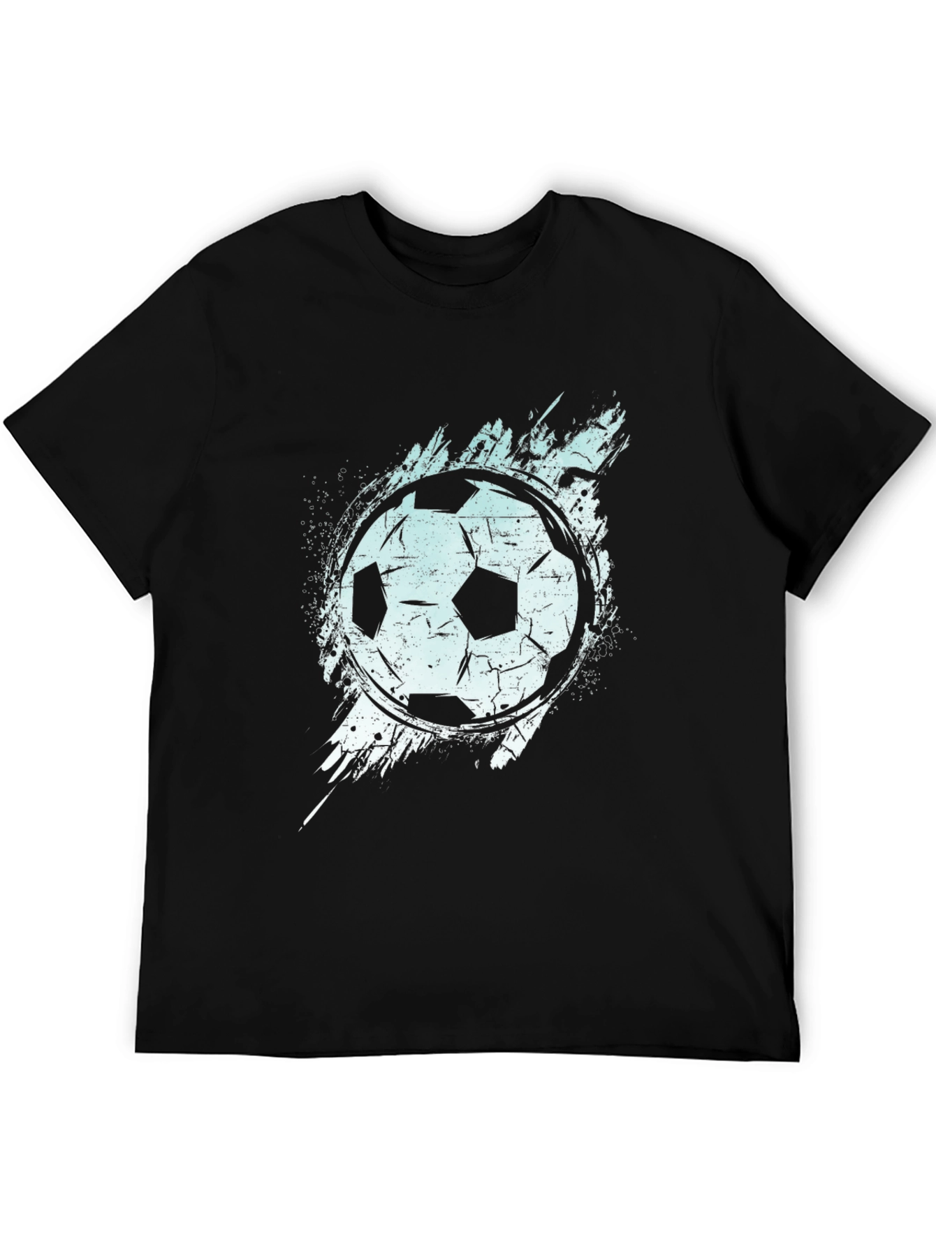 Soccer Ball Graphic T-Shirt - Black