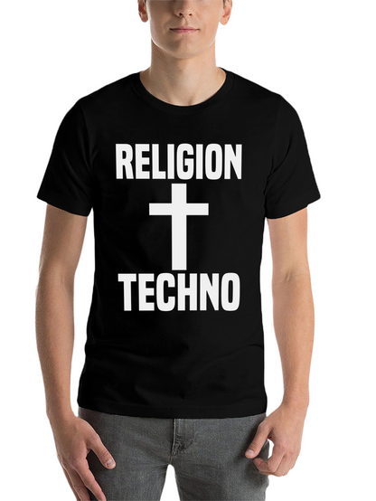 Religion Techno T-Shirt - Black Graphic Tee
