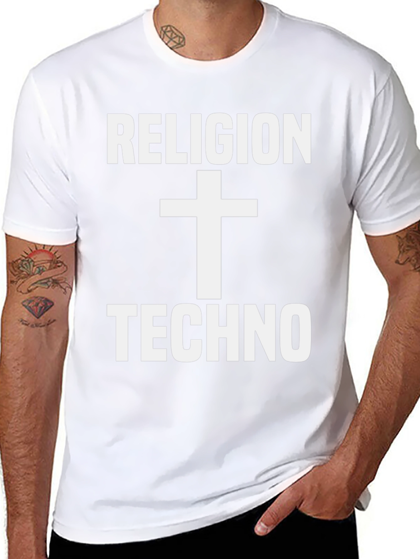Religion Techno T-Shirt - Black Graphic Tee