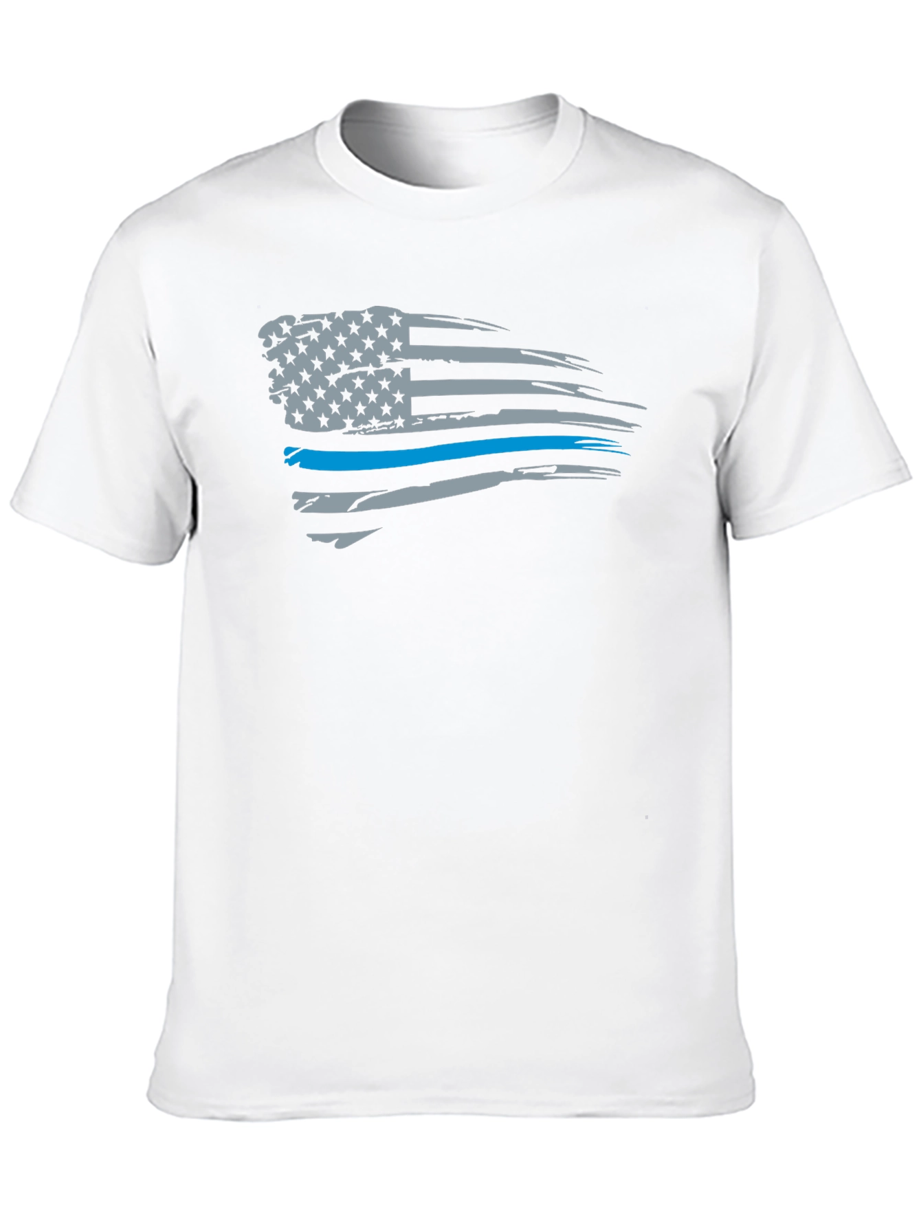Thin Blue Line American Flag T-Shirt
