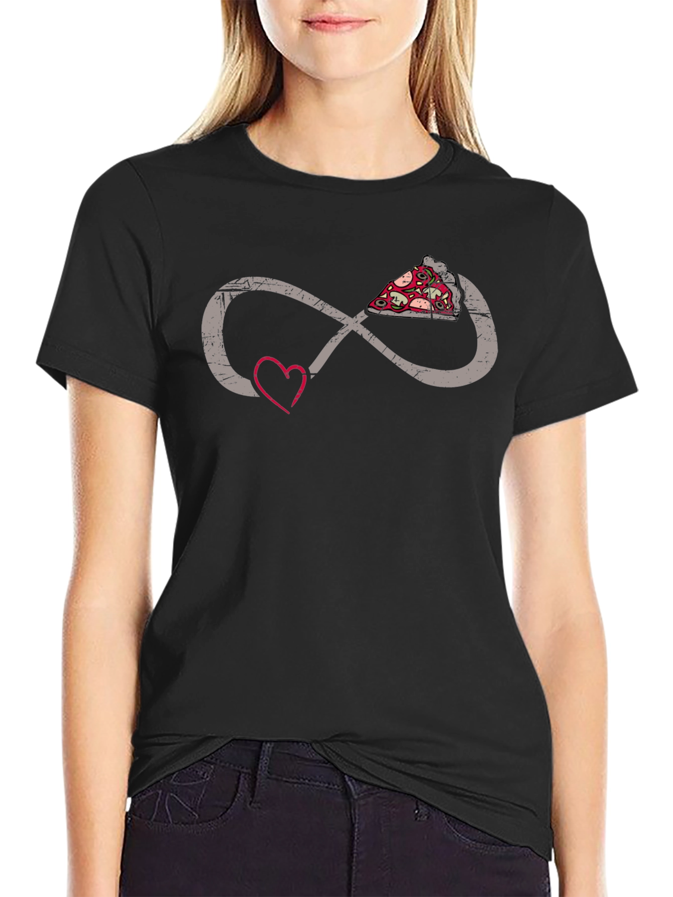 Pizza Infinity Heart T-Shirt