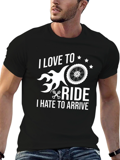 I Love To Ride Biker Graphic T-Shirt
