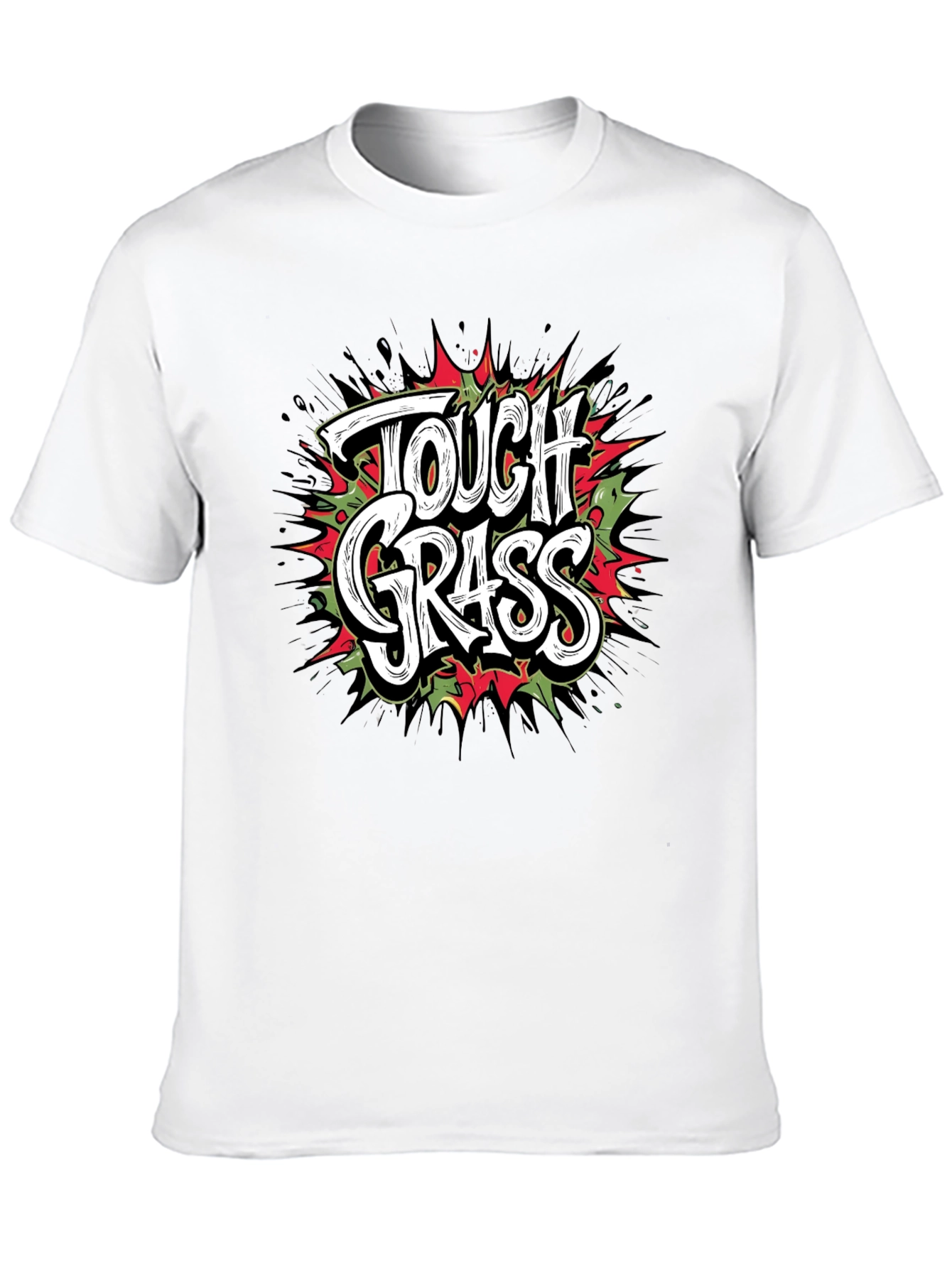 Tough Grass Graphic T-Shirt - Black Crew Neck Tee