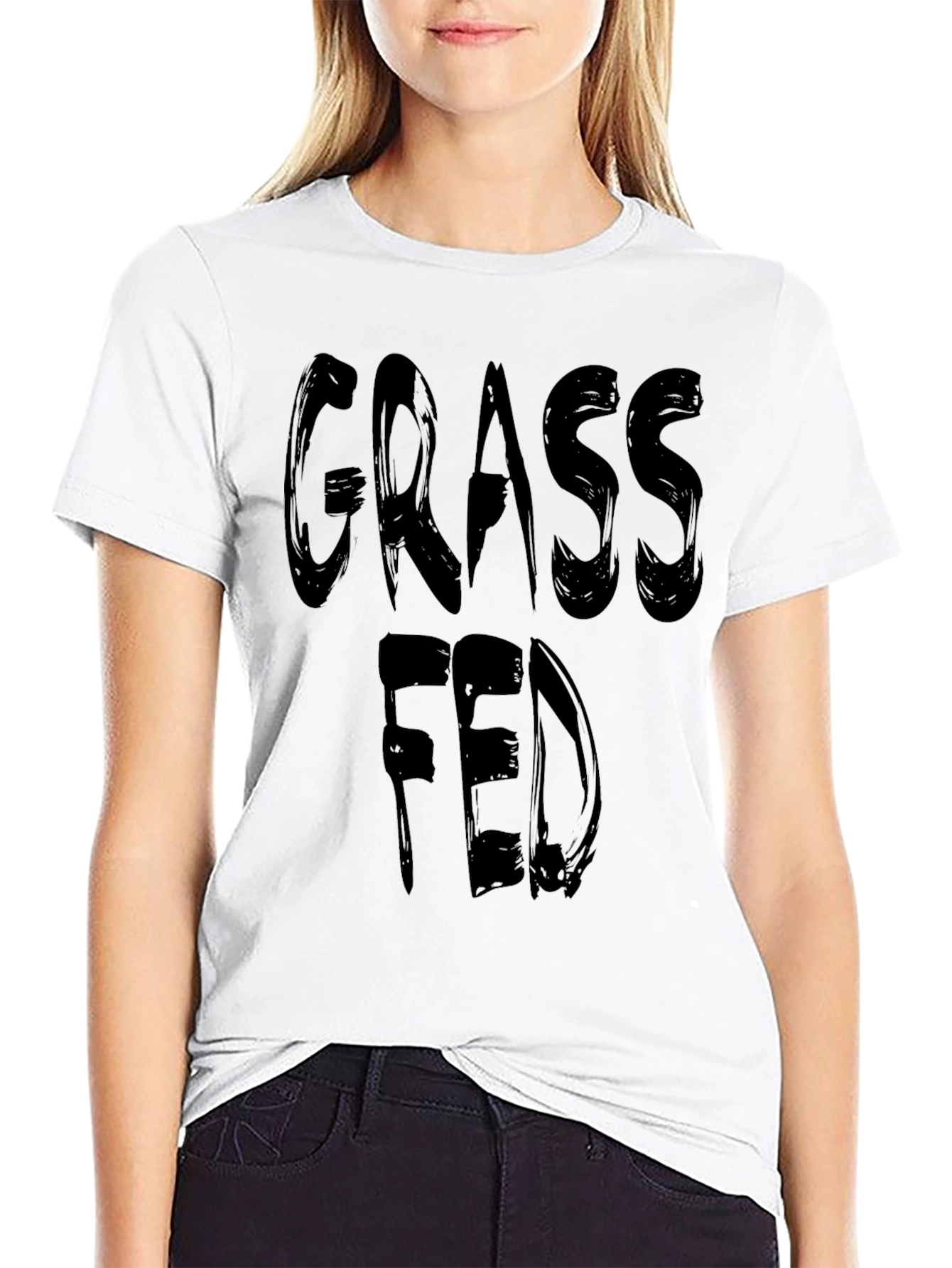 Grass Fed T-Shirt - Black Graphic Tee