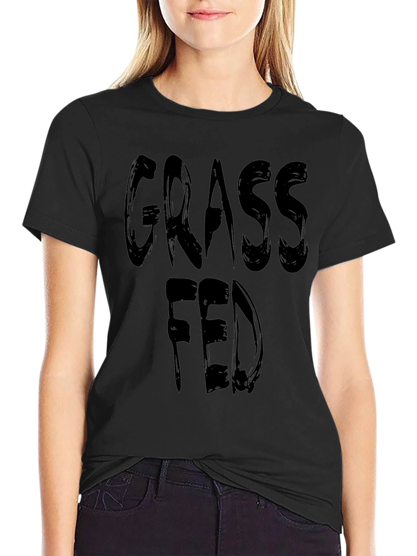 Grass Fed T-Shirt - Black Graphic Tee