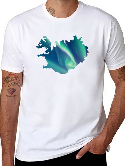 Iceland Aurora Graphic Tee - Mens Black T-Shirt