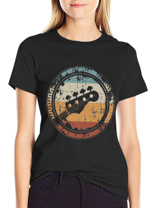 Retro Bass Guitar T-Shirt - Vintage Music Tee