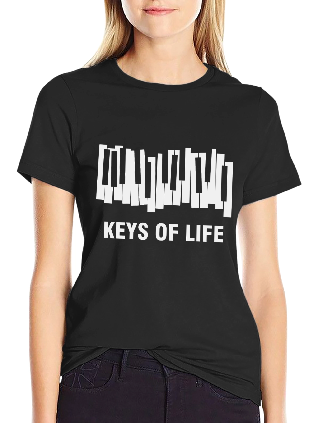 Keys of Life Piano T-Shirt - Black
