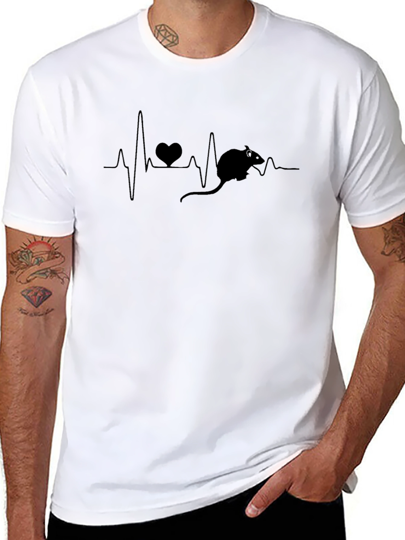 Rat Heartbeat T-Shirt - Unique Pet Lover Design