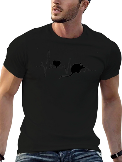 Rat Heartbeat T-Shirt - Unique Pet Lover Design