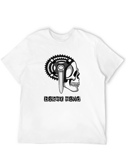 Biker Mind T-Shirt - Skull & Crossbones Graphic Tee