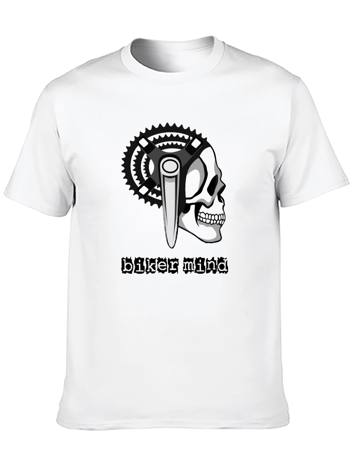 Biker Mind T-Shirt - Skull & Crossbones Graphic Tee