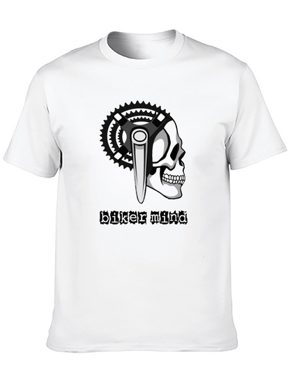 Biker Mind T-Shirt - Skull & Crossbones Graphic Tee