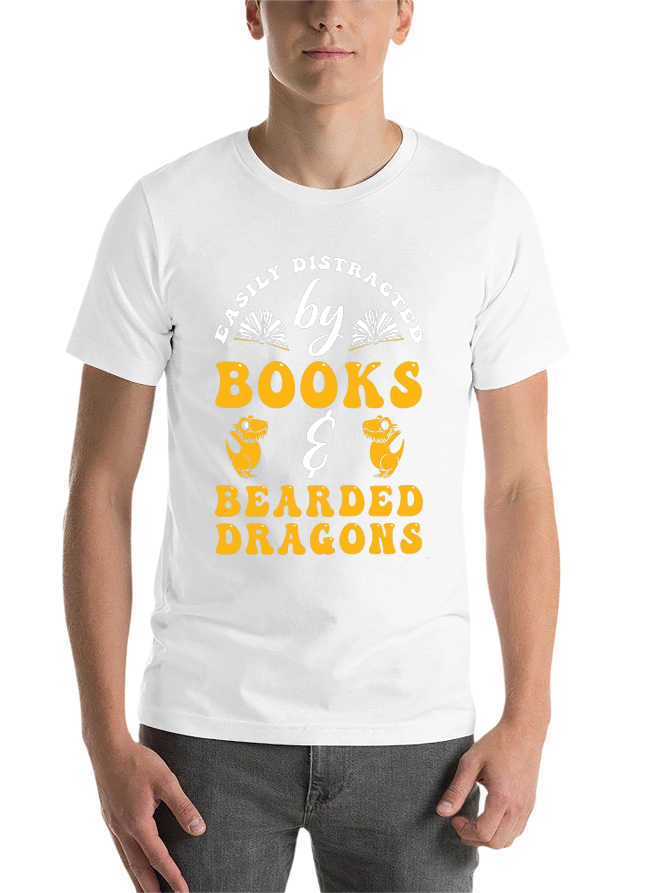 Easily Distracted By Books & Bearded Dragons T-Shirt