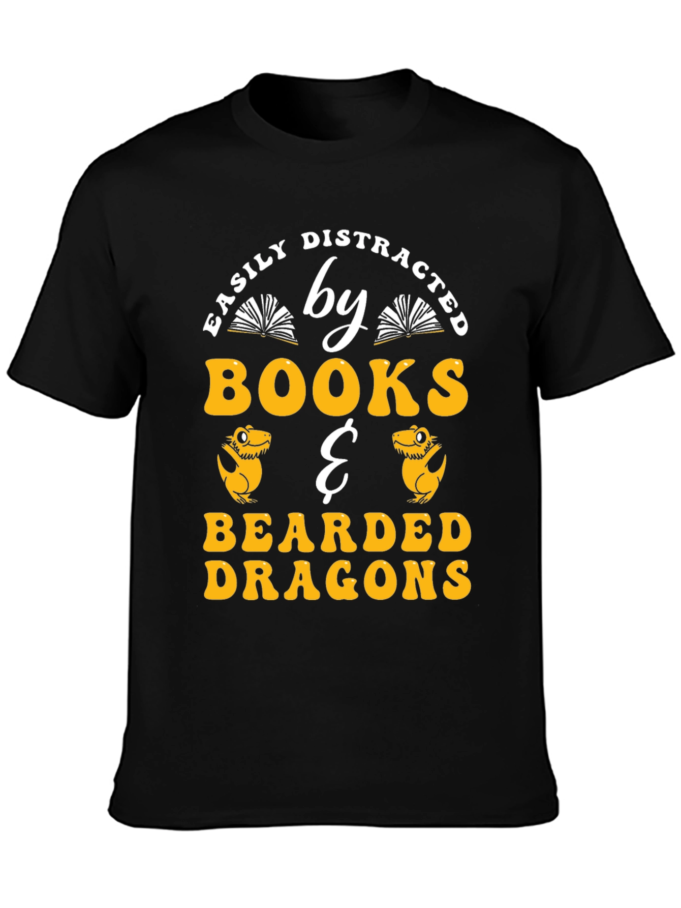 Easily Distracted By Books & Bearded Dragons T-Shirt