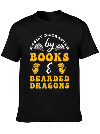 Easily Distracted By Books & Bearded Dragons T-Shirt