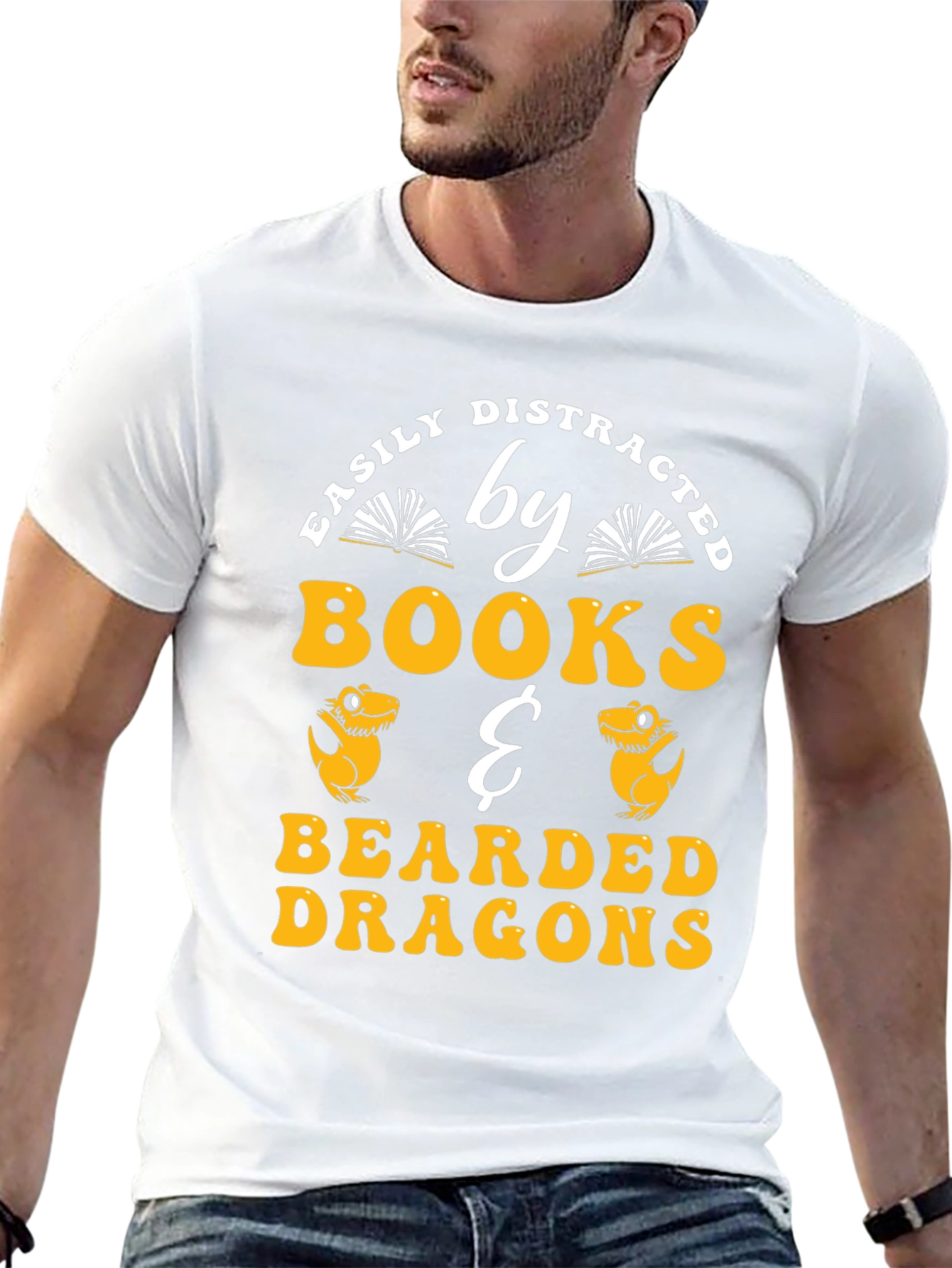 Easily Distracted By Books & Bearded Dragons T-Shirt