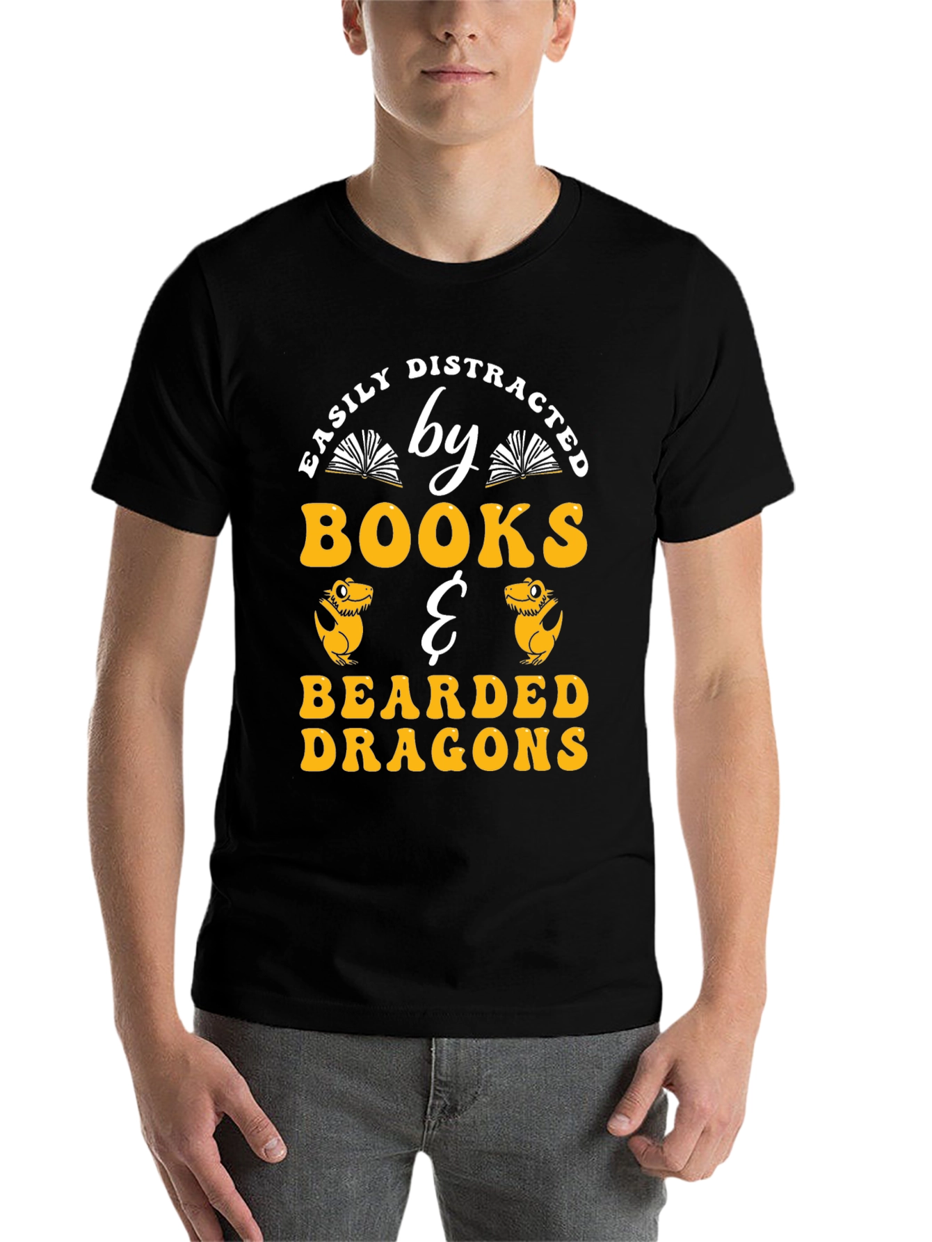 Easily Distracted By Books & Bearded Dragons T-Shirt