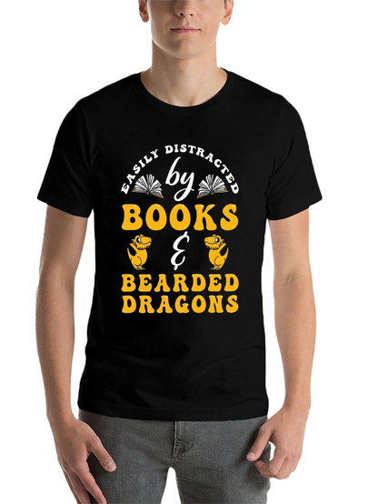 Easily Distracted By Books & Bearded Dragons T-Shirt