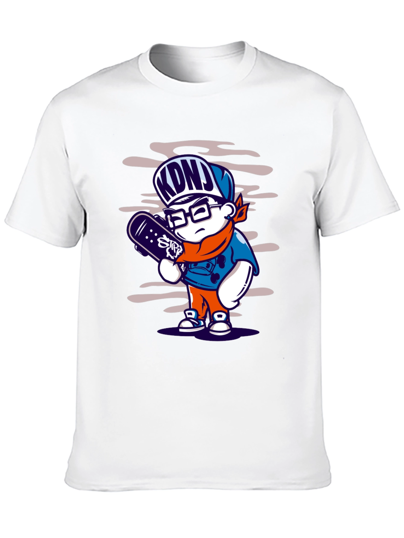 Cartoon Skater Graphic T-Shirt