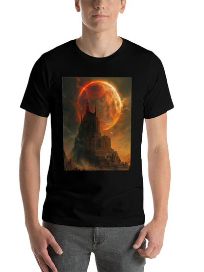 Fantasy Castle Graphic T-Shirt - Mens Black Tee