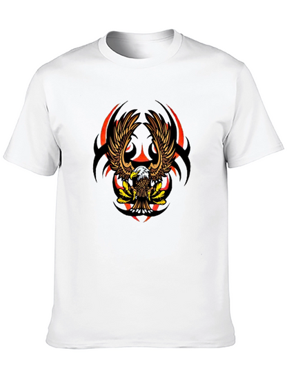 Eagle Graphic Black Tee - Bold Tribal Design