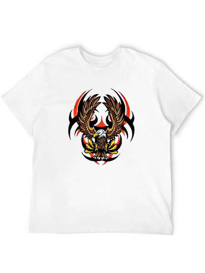 Eagle Graphic Black Tee - Bold Tribal Design