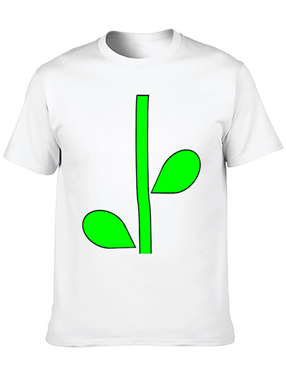 Green Sprout Graphic Black T-Shirt