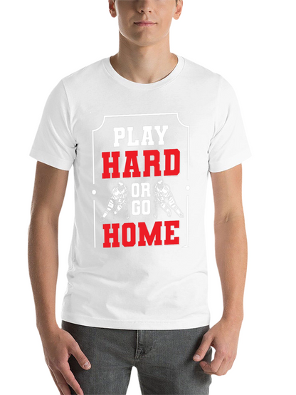 Play Hard Hockey T-Shirt - Black Cotton Graphic Tee