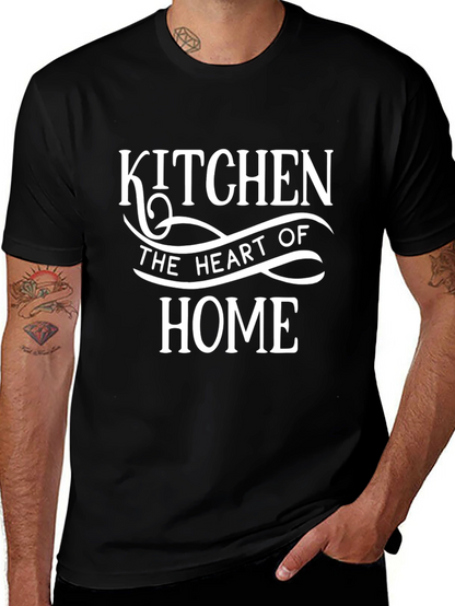 Kitchen Heart of Home Black Crewneck T-shirt
