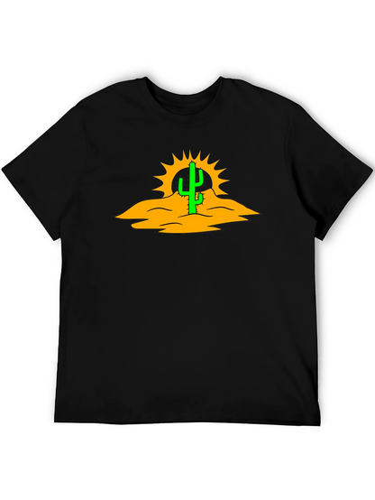 Cactus Desert Graphic Black T-Shirt