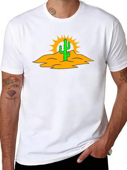 Cactus Desert Graphic Black T-Shirt