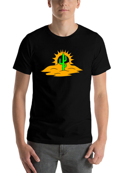 Cactus Desert Graphic Black T-Shirt