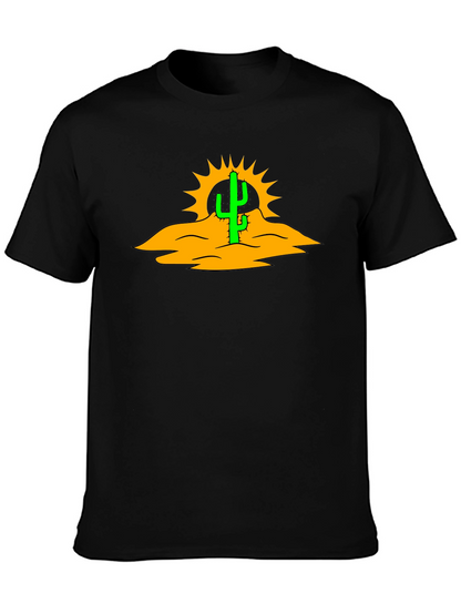 Cactus Desert Graphic Black T-Shirt