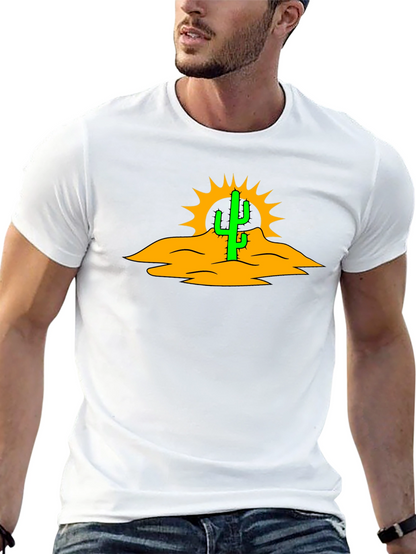 Cactus Desert Graphic Black T-Shirt