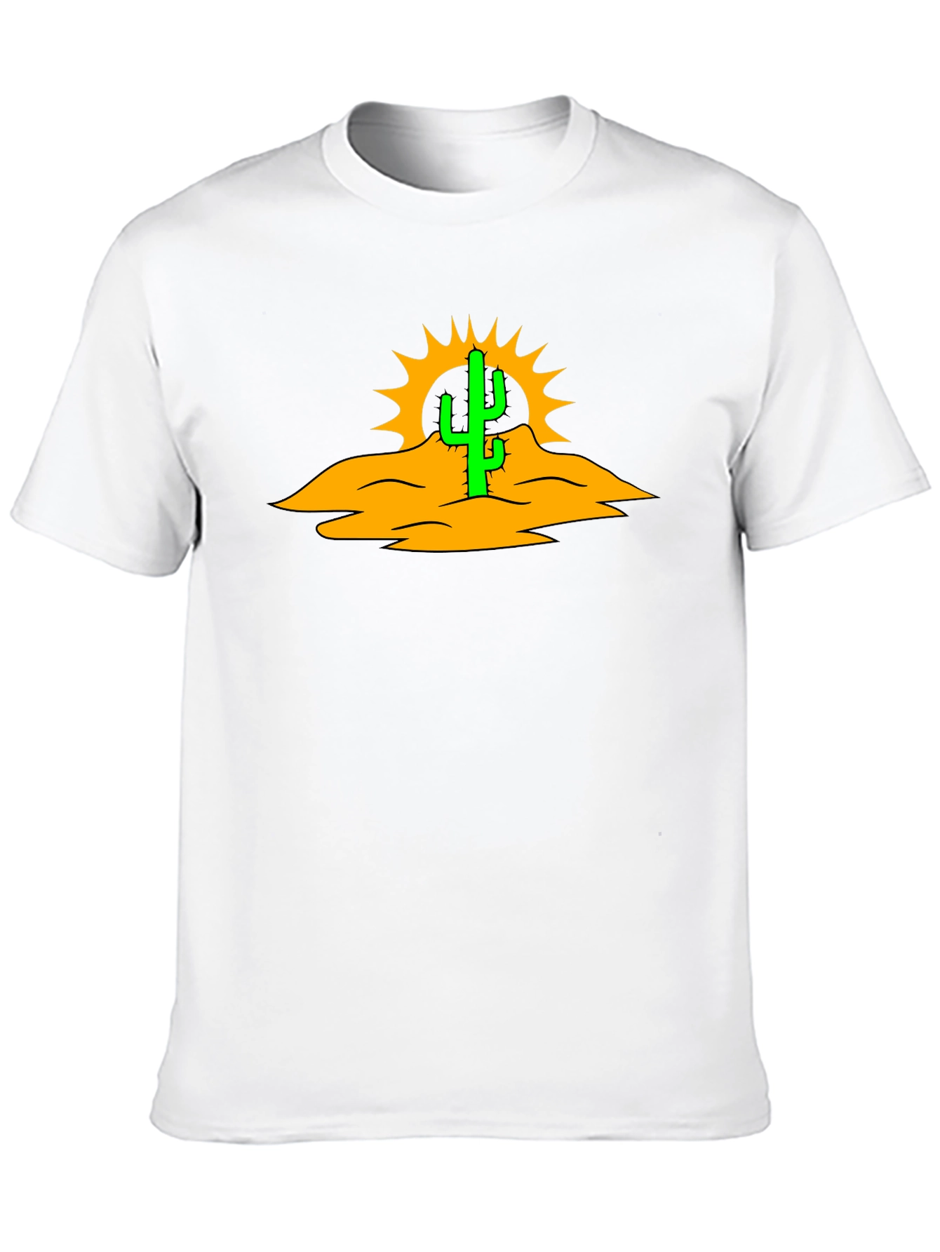 Cactus Desert Graphic Black T-Shirt