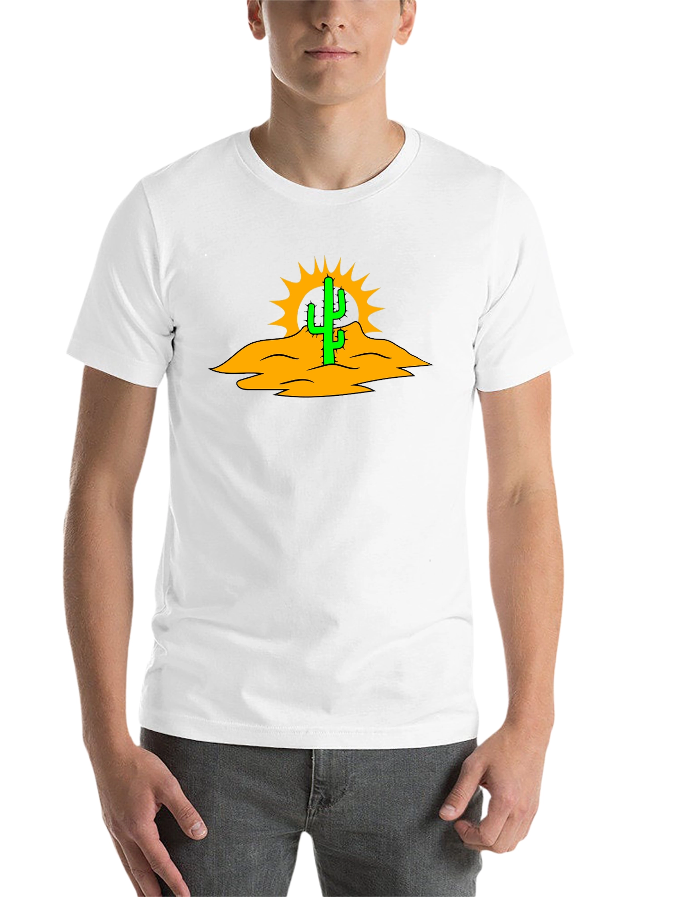 Cactus Desert Graphic Black T-Shirt