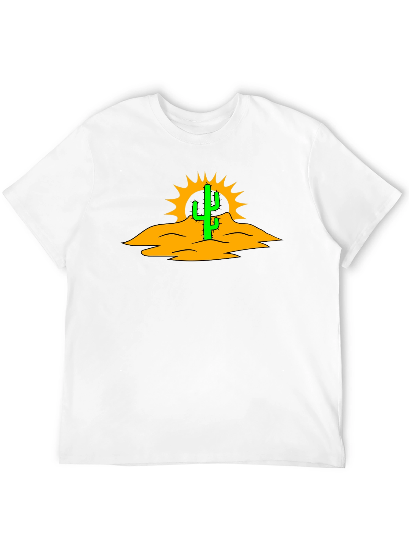 Cactus Desert Graphic Black T-Shirt
