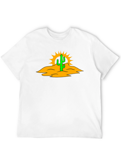 Cactus Desert Graphic Black T-Shirt