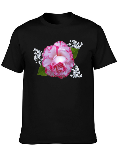Floral Print Black T-Shirt - Stylish & Unique