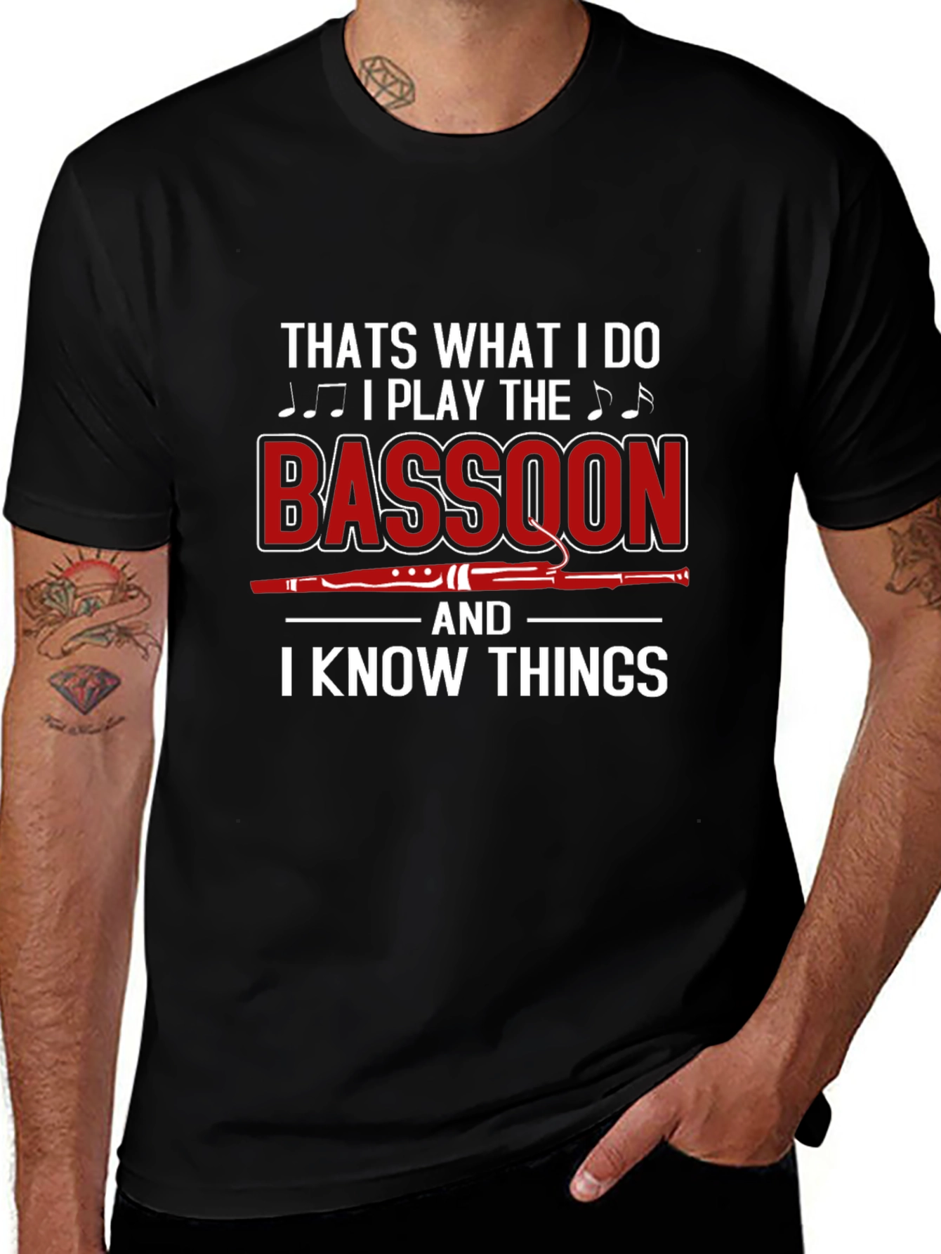 Bassoon Player T-Shirt - I Know Things Graphic Tee