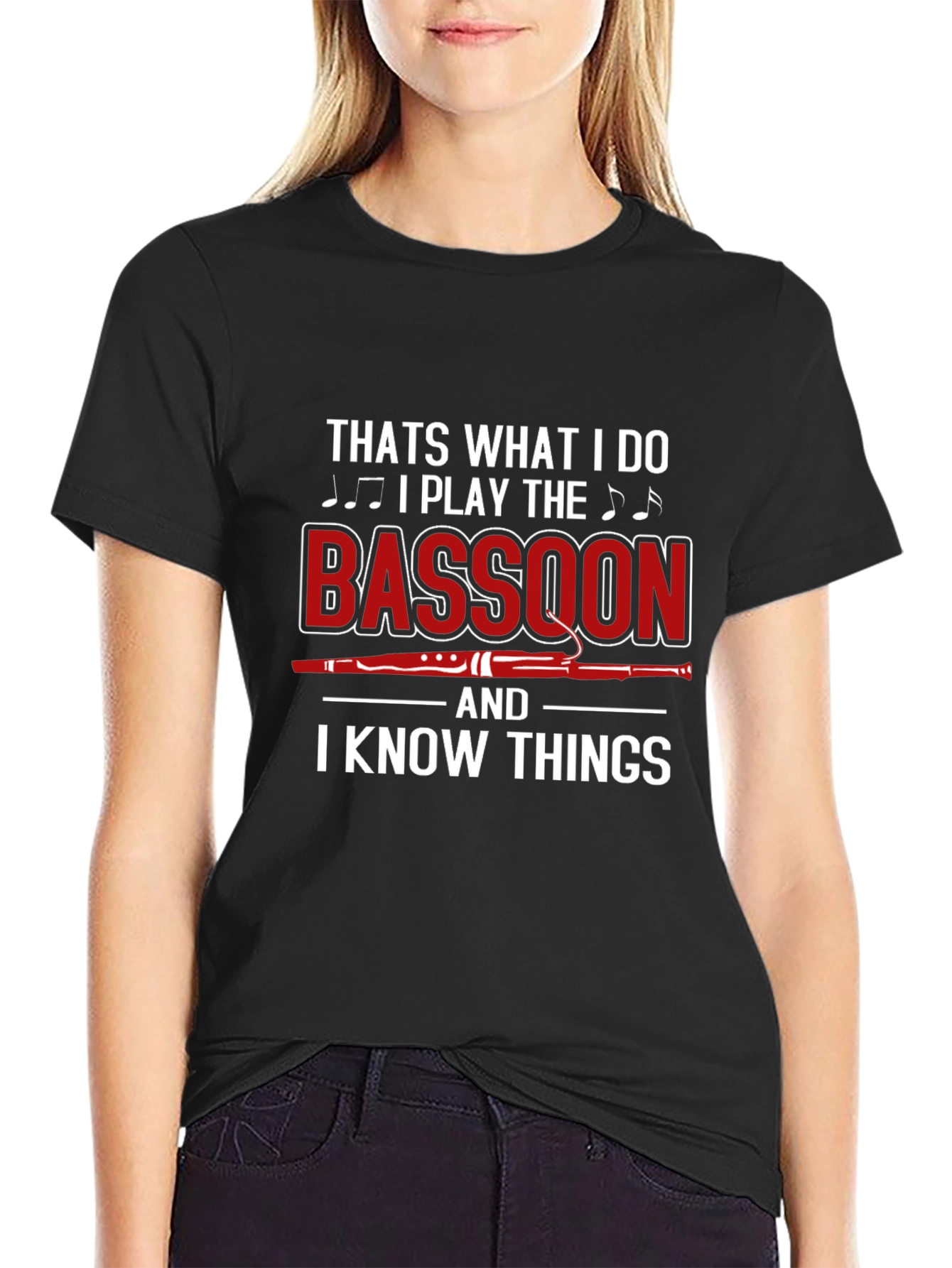 Bassoon Player T-Shirt - I Know Things Graphic Tee