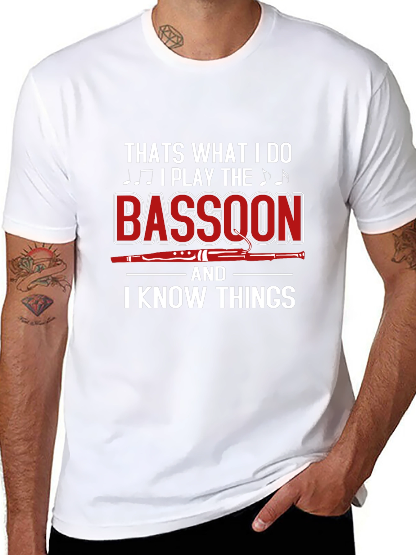 Bassoon Player T-Shirt - I Know Things Graphic Tee