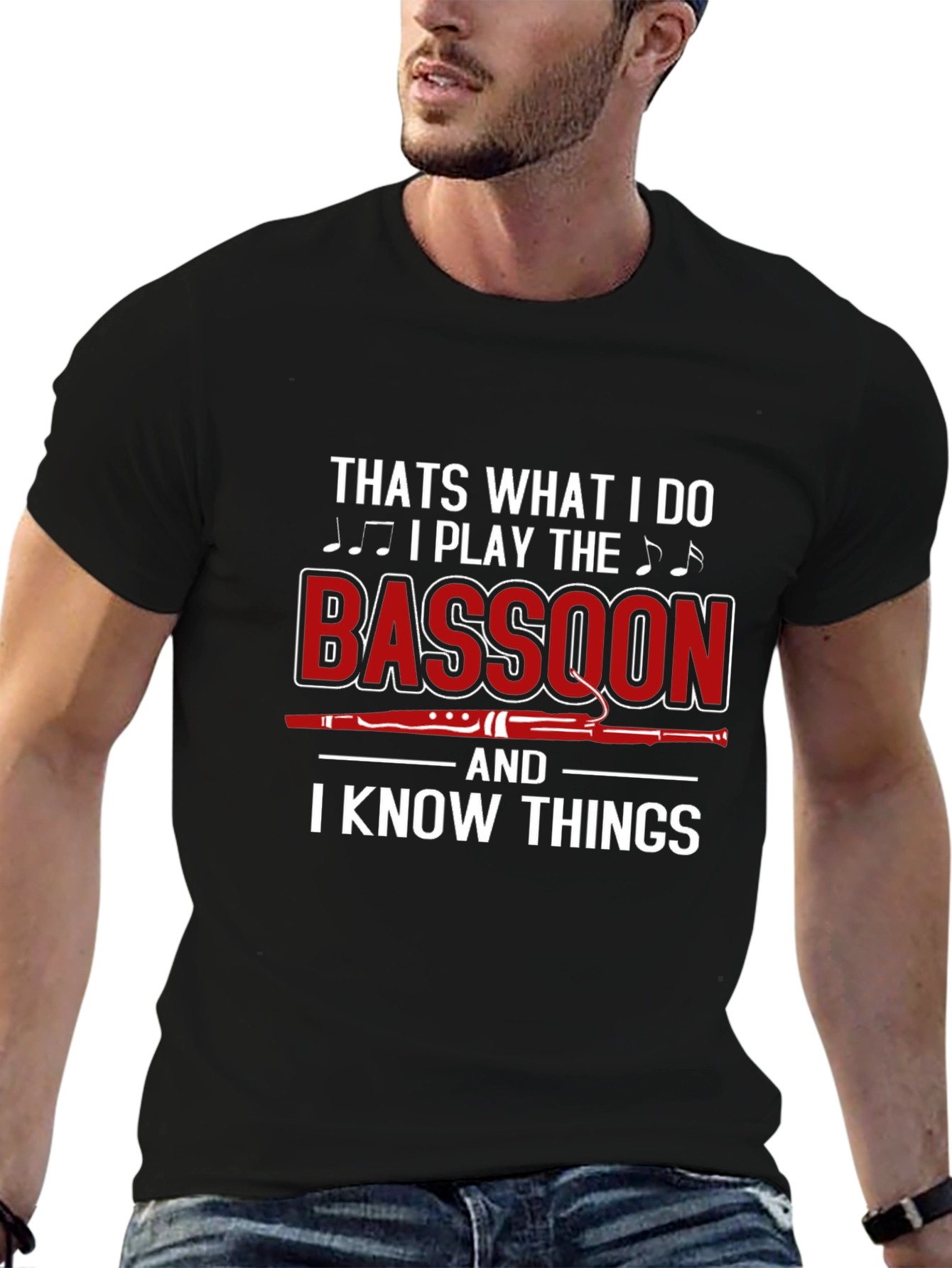 Bassoon Player T-Shirt - I Know Things Graphic Tee