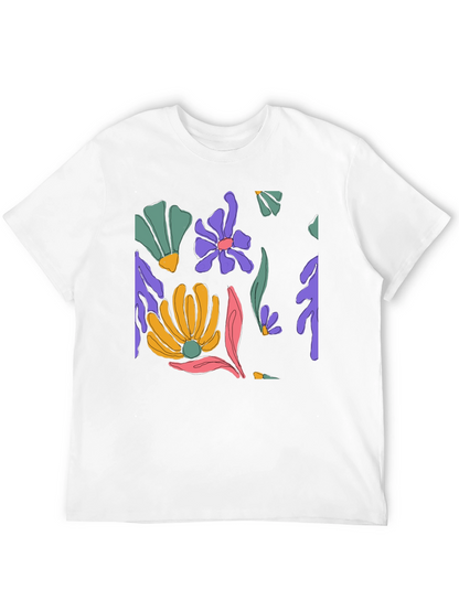 Floral Print Black T-Shirt