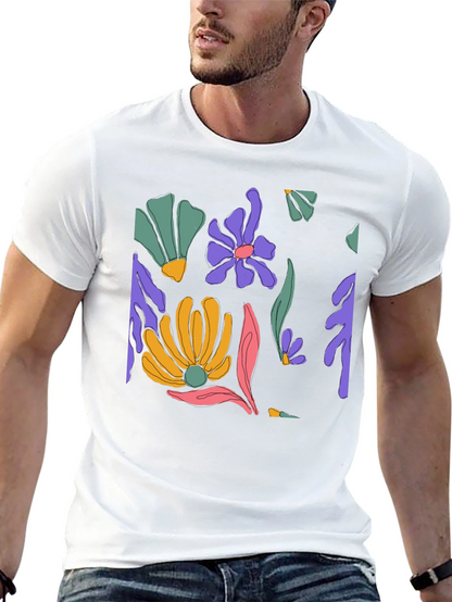 Floral Print Black T-Shirt