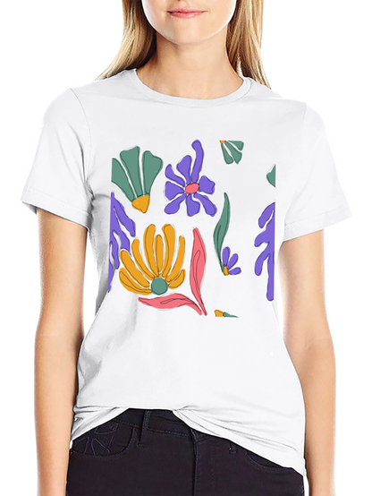 Floral Print Black T-Shirt