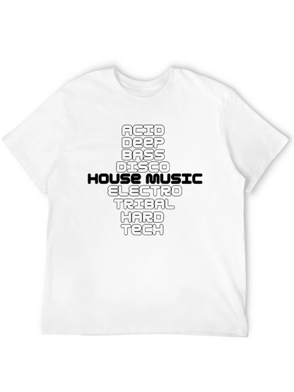 House Music Genres Black T-Shirt