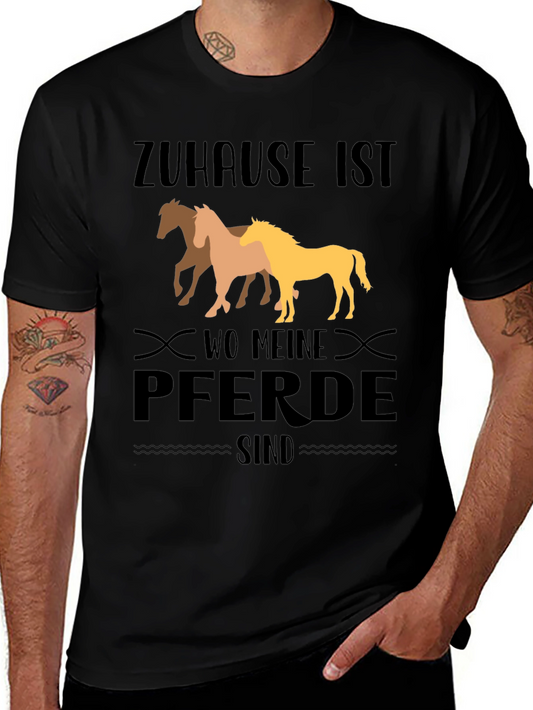 Horse Lover T-Shirt - Home is Where My Horses Are