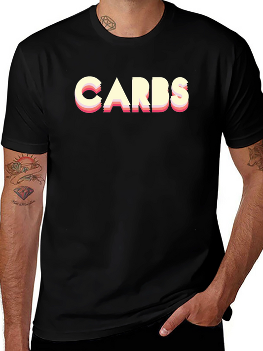 Carbs Graphic Tee - Retro Style Black T-Shirt